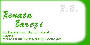 renata barczi business card